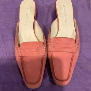 Bandolino Pink Suede Mules, Size 8